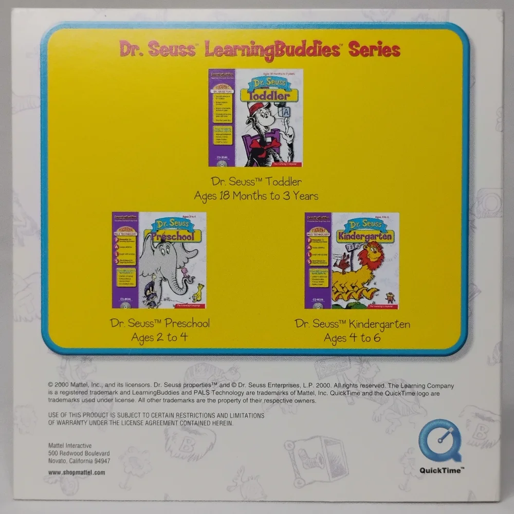 Vintage Dr. Seuss Preschool Kids Educational Homeschool Learning PC Video Game